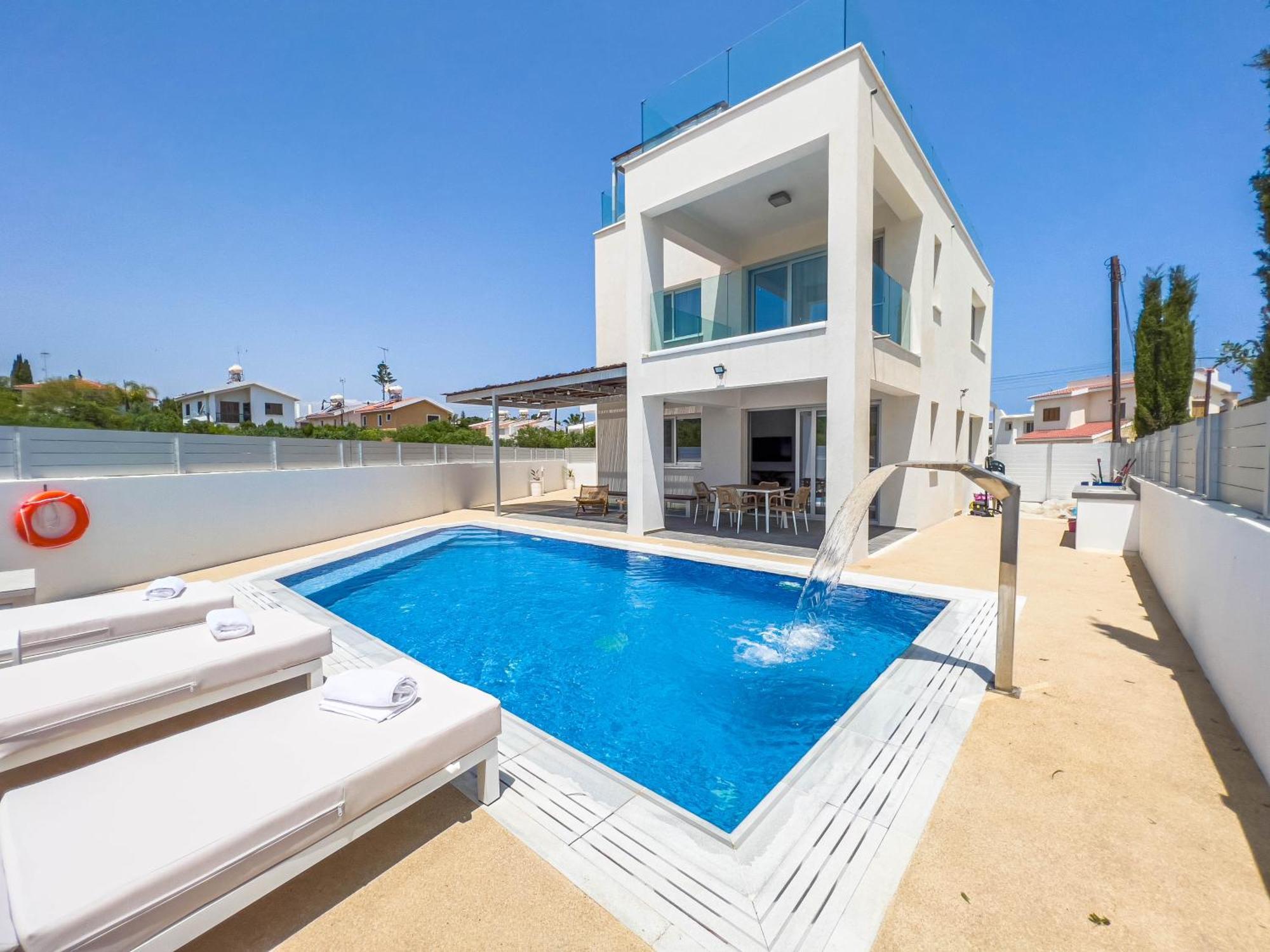 Geo Panoramic Villa +Pool +Game Room +Gym プロタラス エクステリア 写真